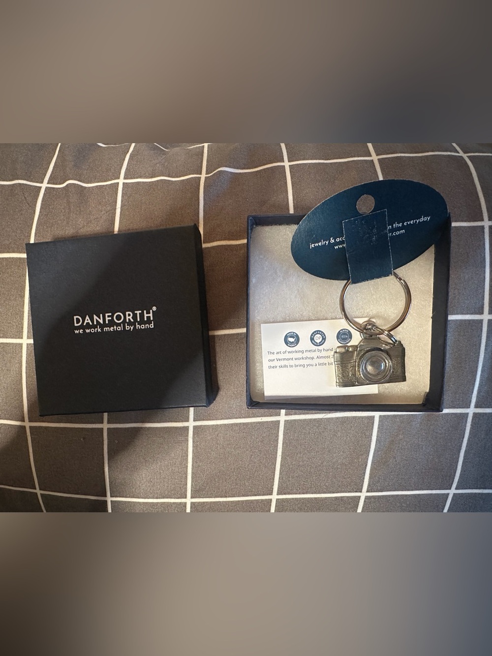 Danforth Silver Camera Keychain Charm - Miniature Camera Accessory